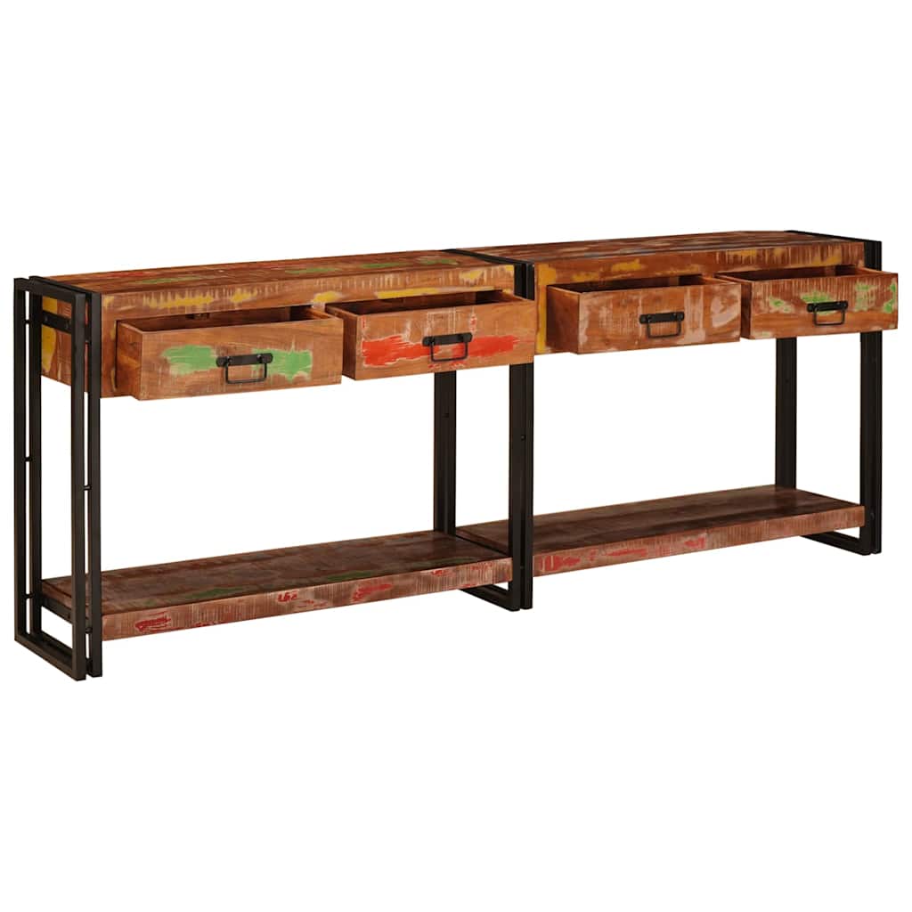 Console en Bois et Fer au Style Industriel-La-Fabrique-Industrielle