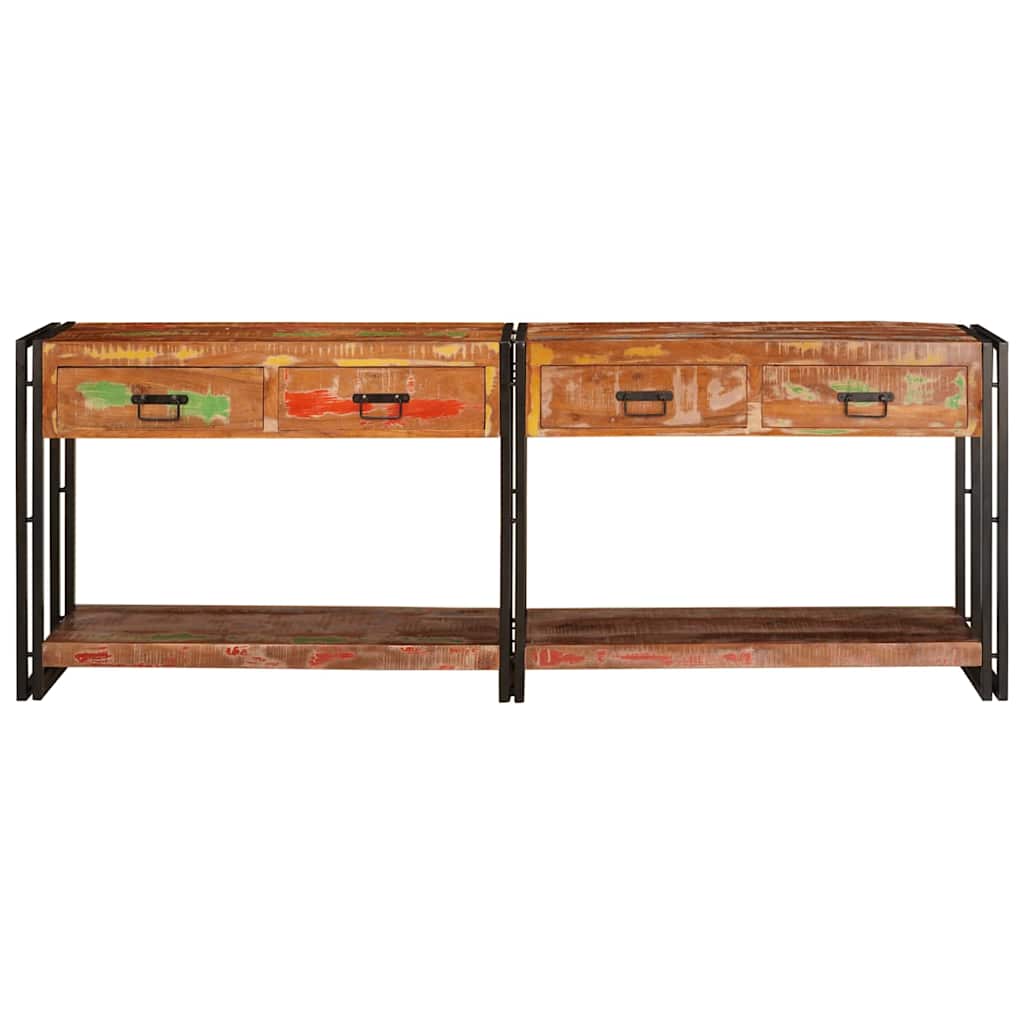 Console en Bois et Fer au Style Industriel-La-Fabrique-Industrielle