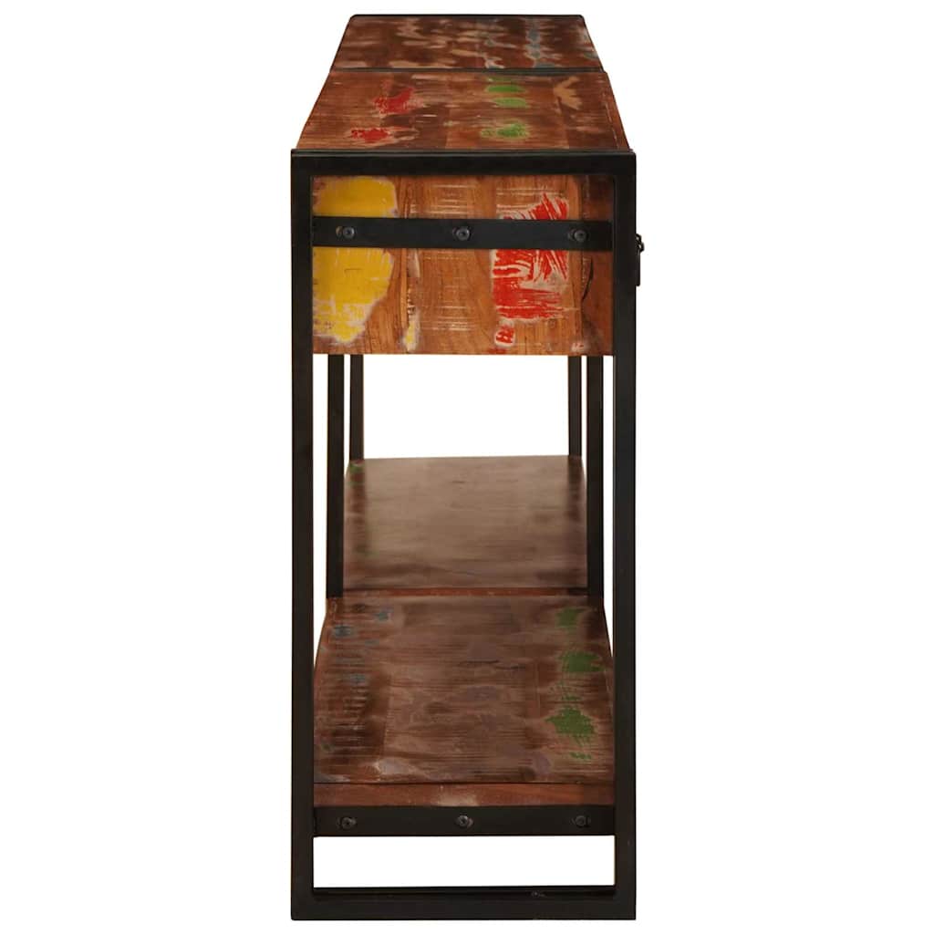 Console en Bois et Fer au Style Industriel-La-Fabrique-Industrielle