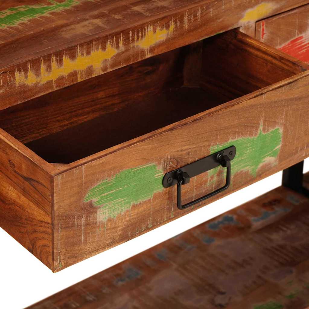 Console en Bois et Fer au Style Industriel-La-Fabrique-Industrielle