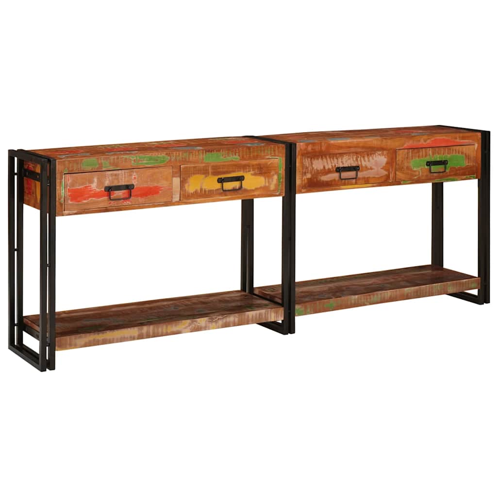 Console en Bois et Fer au Style Industriel-La-Fabrique-Industrielle