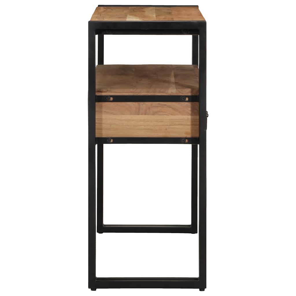 Console en Bois et Métal Industriel avec Tiroir-La-Fabrique-Industrielle