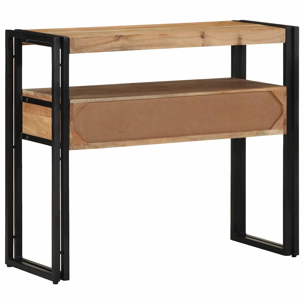 Console en Bois et Métal Industriel avec Tiroir-La-Fabrique-Industrielle