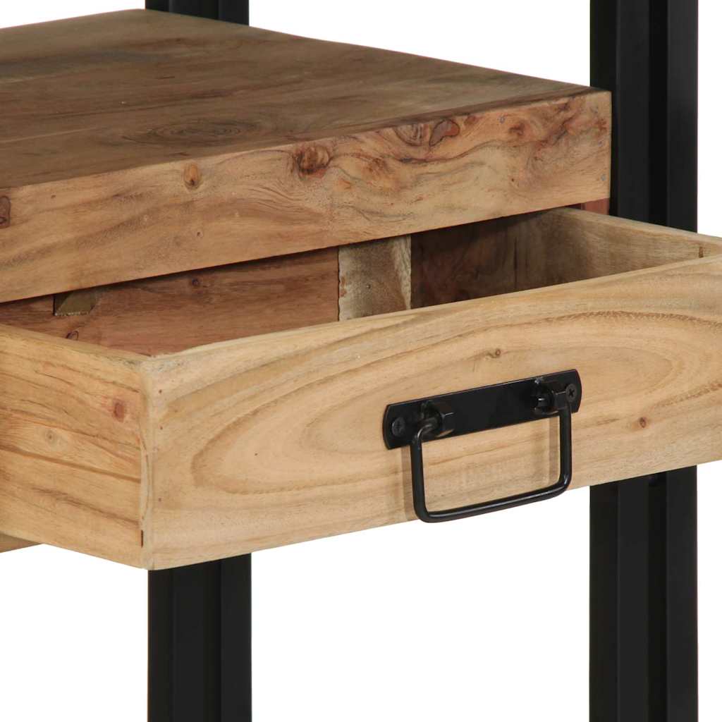 Console en Bois et Métal Industriel avec Tiroir-La-Fabrique-Industrielle