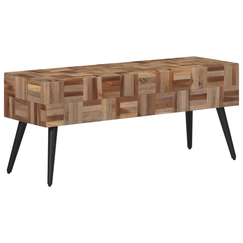 Console en Teck Massif et Fer-1-110 x 35 x 45 cm-La-Fabrique-Industrielle