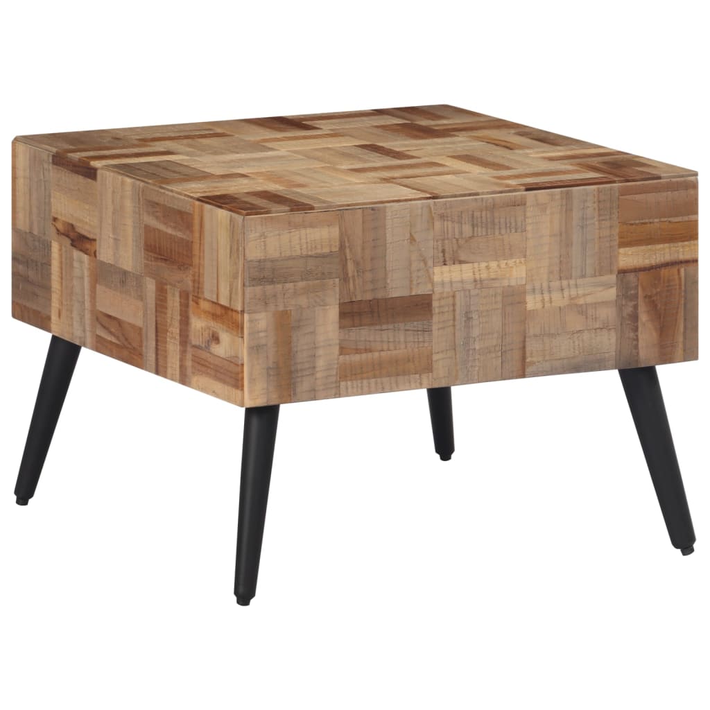 Console en Teck Massif et Fer-1-55 x 55 x 40 cm-La-Fabrique-Industrielle