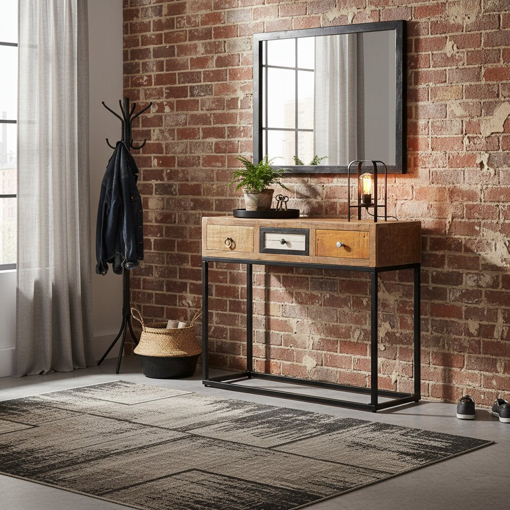 Console Élégante en Bois au Style Ancien