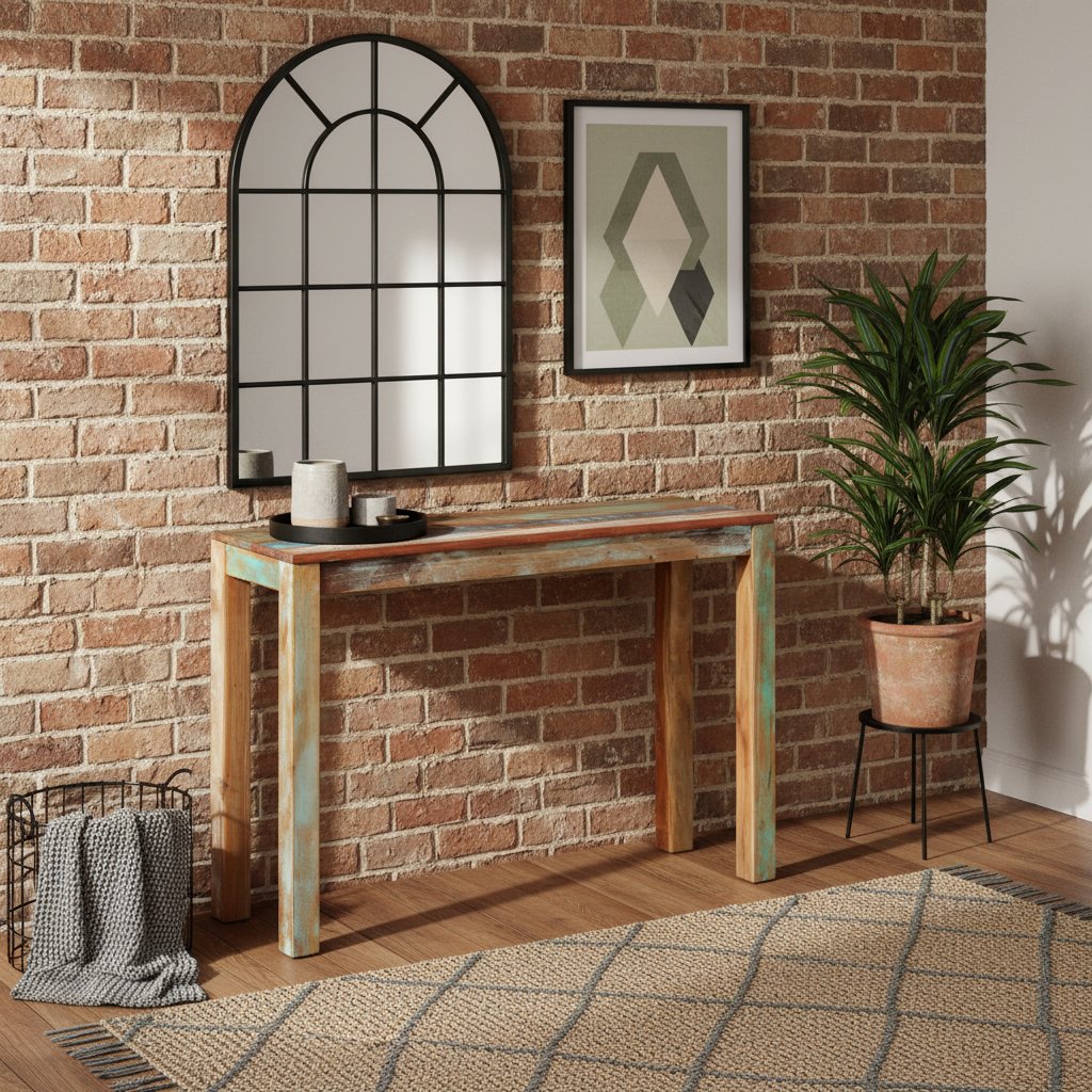 Console Fait Maison en Bois Récupéré