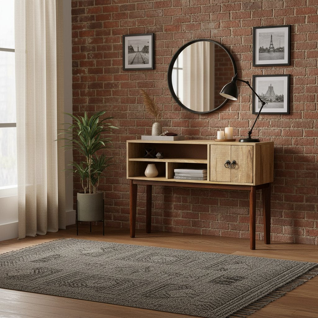 Console en Bois de Manguier Massif Brut