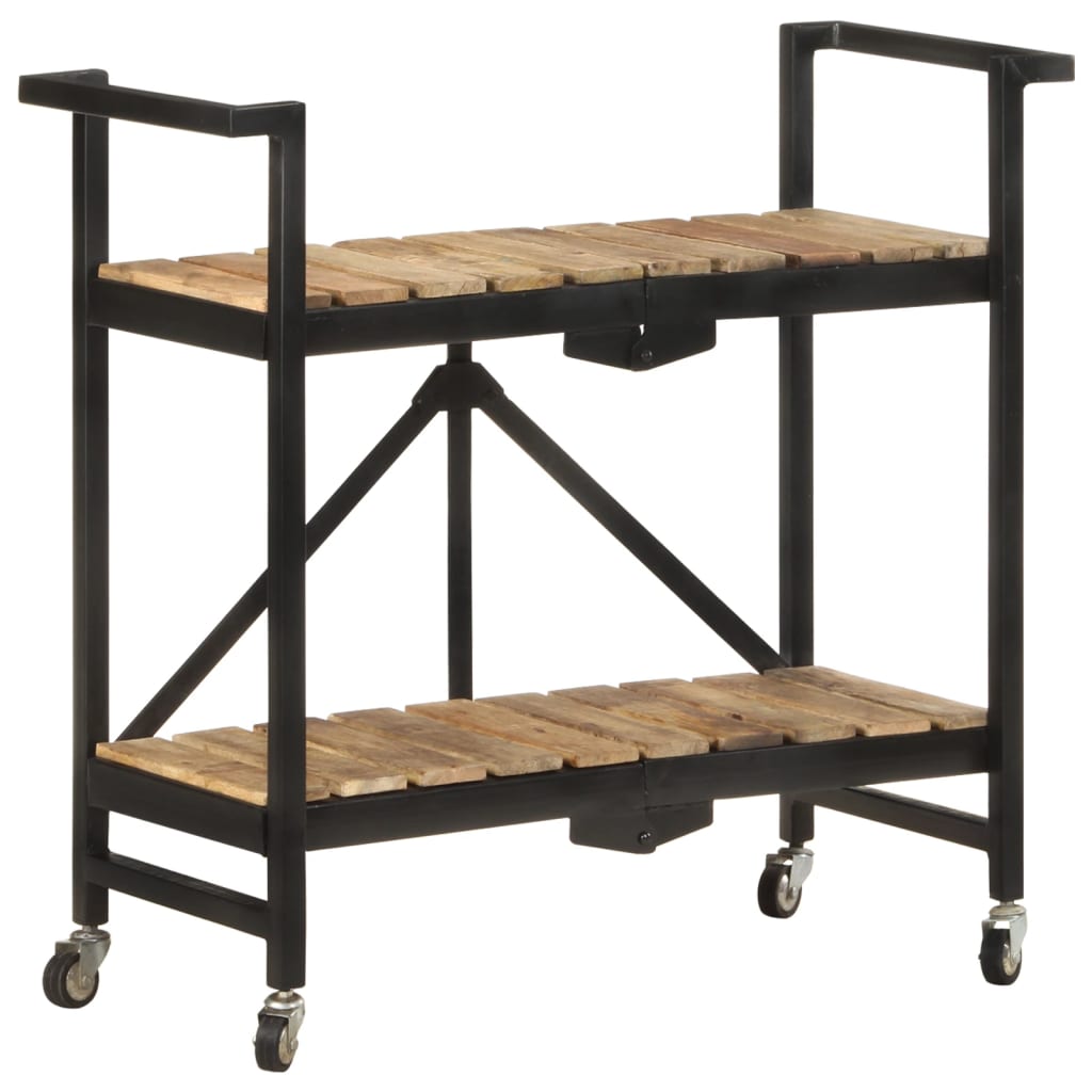 Desserte Industrielle Plancha pour Extérieur-bois de manguier massif-La-Fabrique-Industrielle