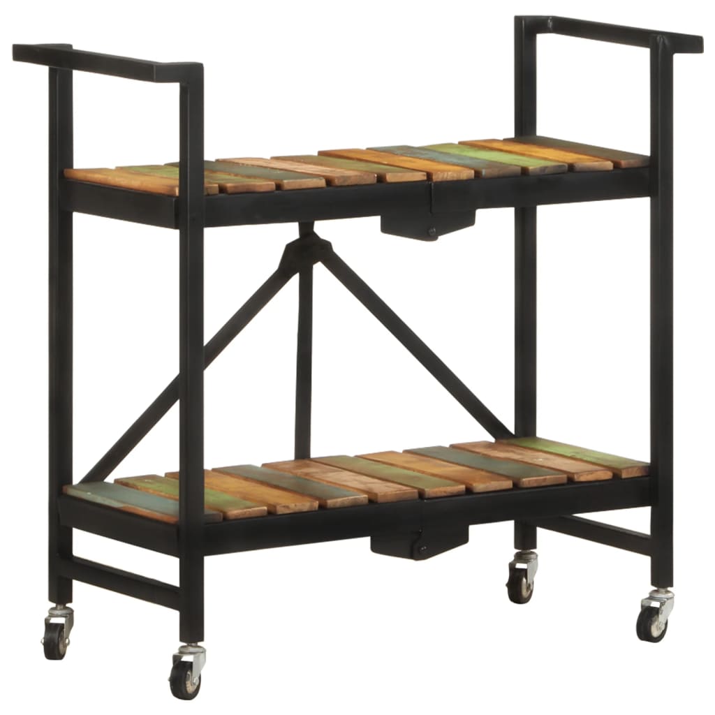 Desserte Industrielle Plancha pour Extérieur-bois de récupération massif-La-Fabrique-Industrielle