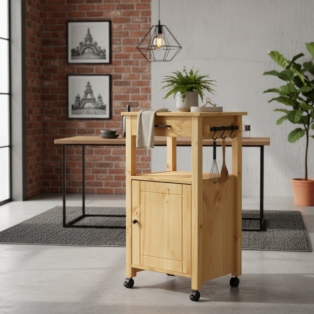 Desserte Industrielle en Bois Massif de Pin