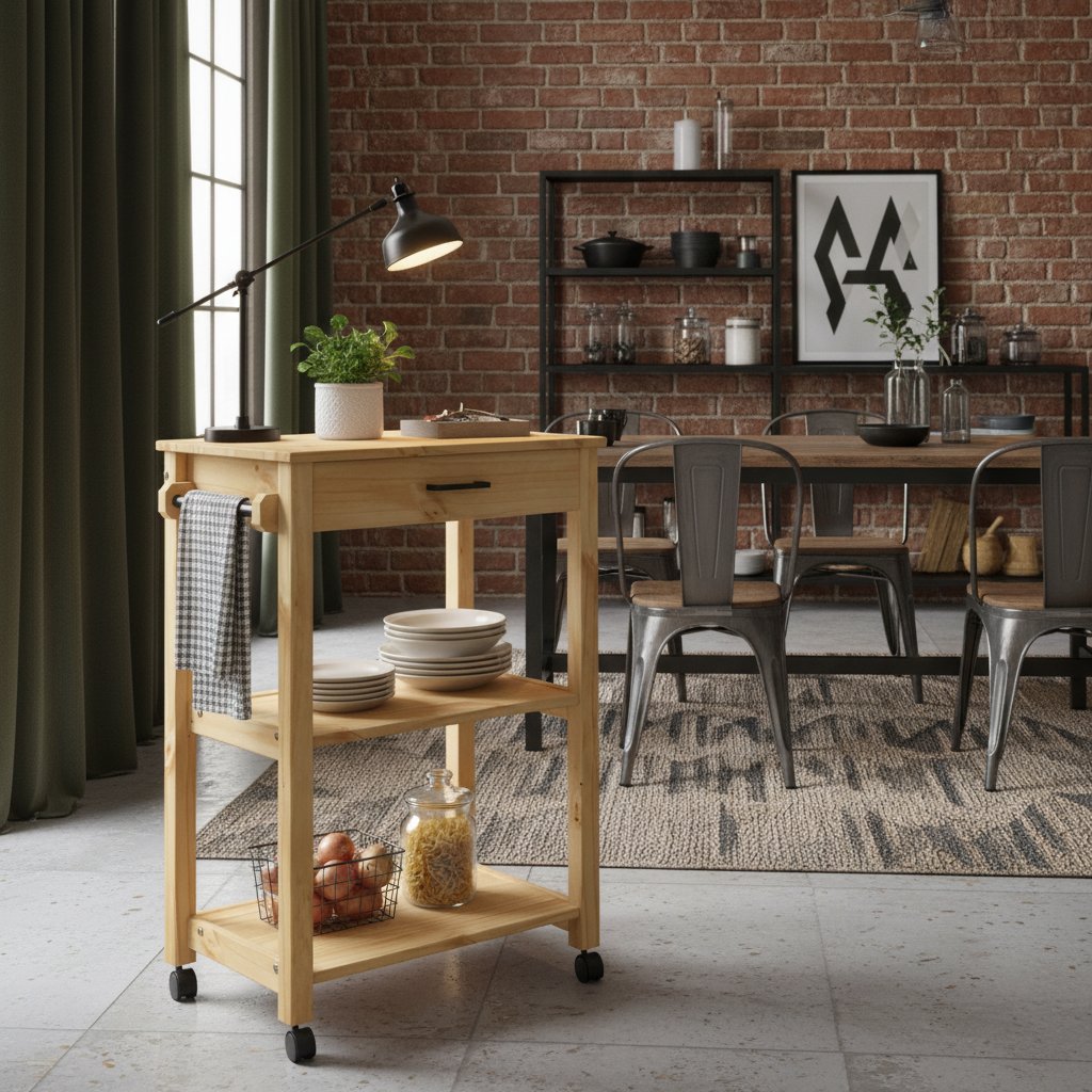 Desserte en Bois et Métal Monza