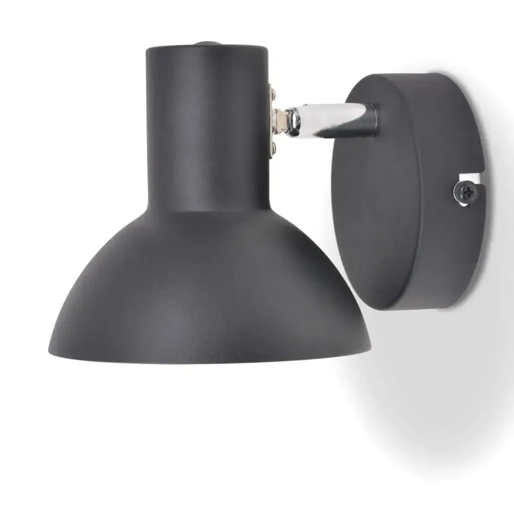 Double Applique Murale Industrielle Noire et Dorée-La-Fabrique-Industrielle