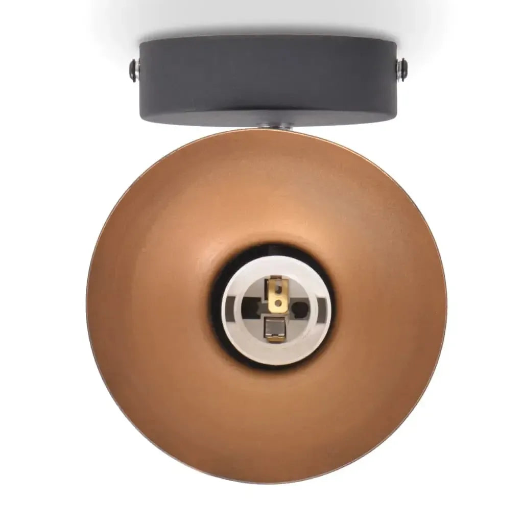 Double Applique Murale Industrielle Noire et Dorée-La-Fabrique-Industrielle