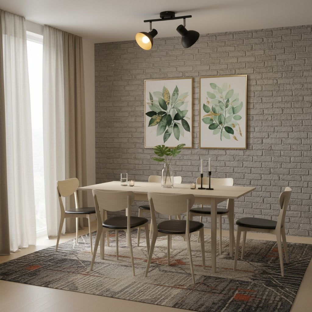 Éclairage Plafonnier Industriel LED Noir et Doré