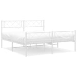 Élégant Lit Métallique 140X190 Blanc-La-Fabrique-Industrielle