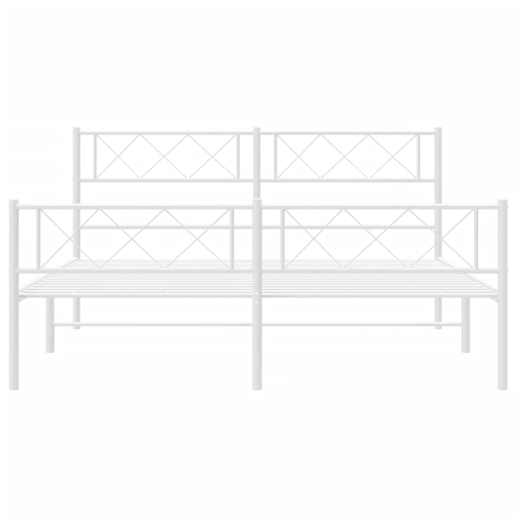Élégant Lit Métallique 140X190 Blanc-La-Fabrique-Industrielle