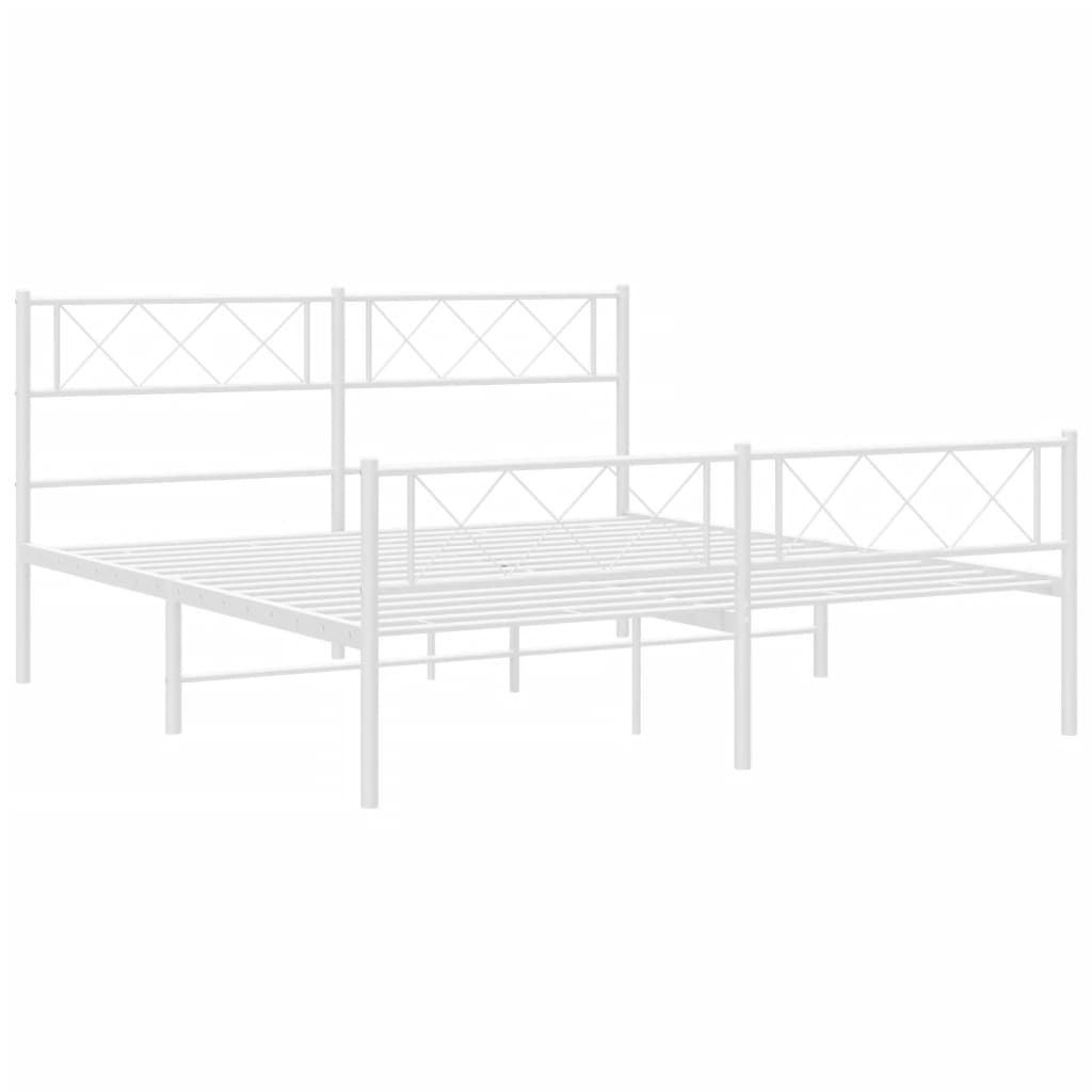 Élégant Lit Métallique 140X190 Blanc-La-Fabrique-Industrielle
