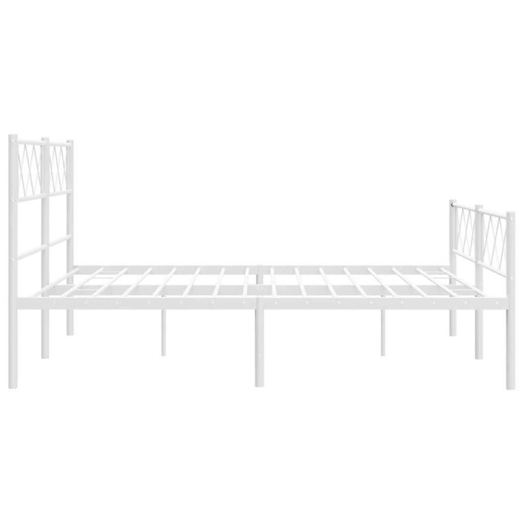 Élégant Lit Métallique 140X190 Blanc-La-Fabrique-Industrielle