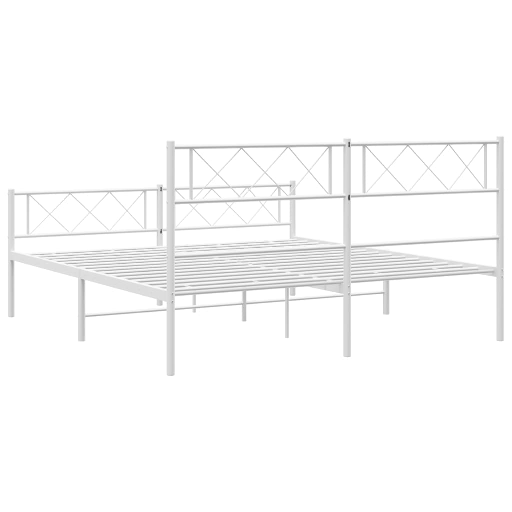 Élégant Lit Métallique 140X190 Blanc-La-Fabrique-Industrielle