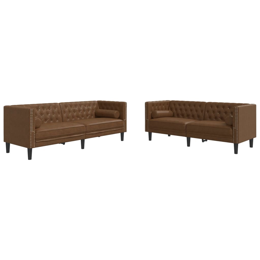 Ensemble Canapé Chesterfield en Similicuir-La-Fabrique-Industrielle
