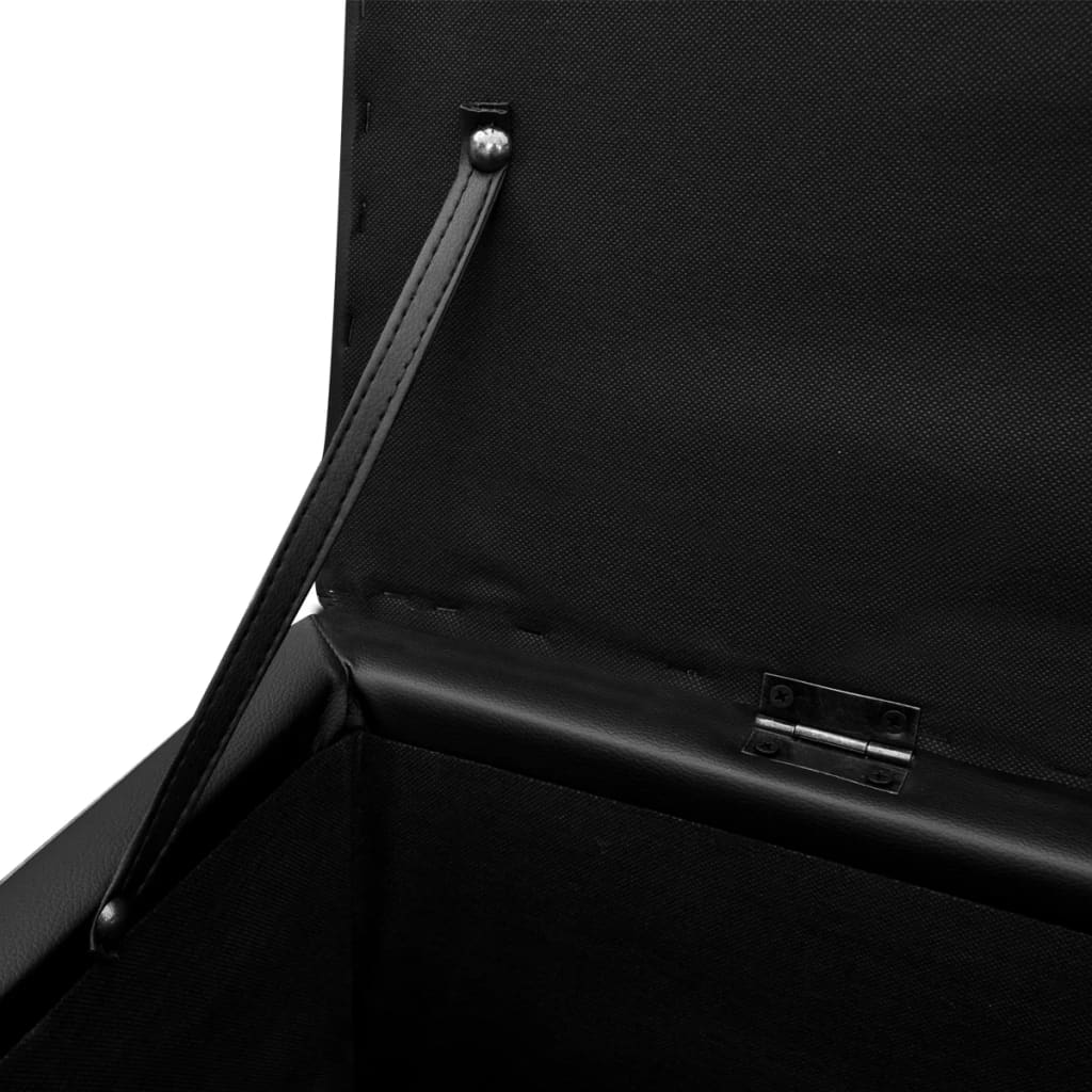 Ensemble de Banc Gigogne en Simili Cuir Noir-La-Fabrique-Industrielle