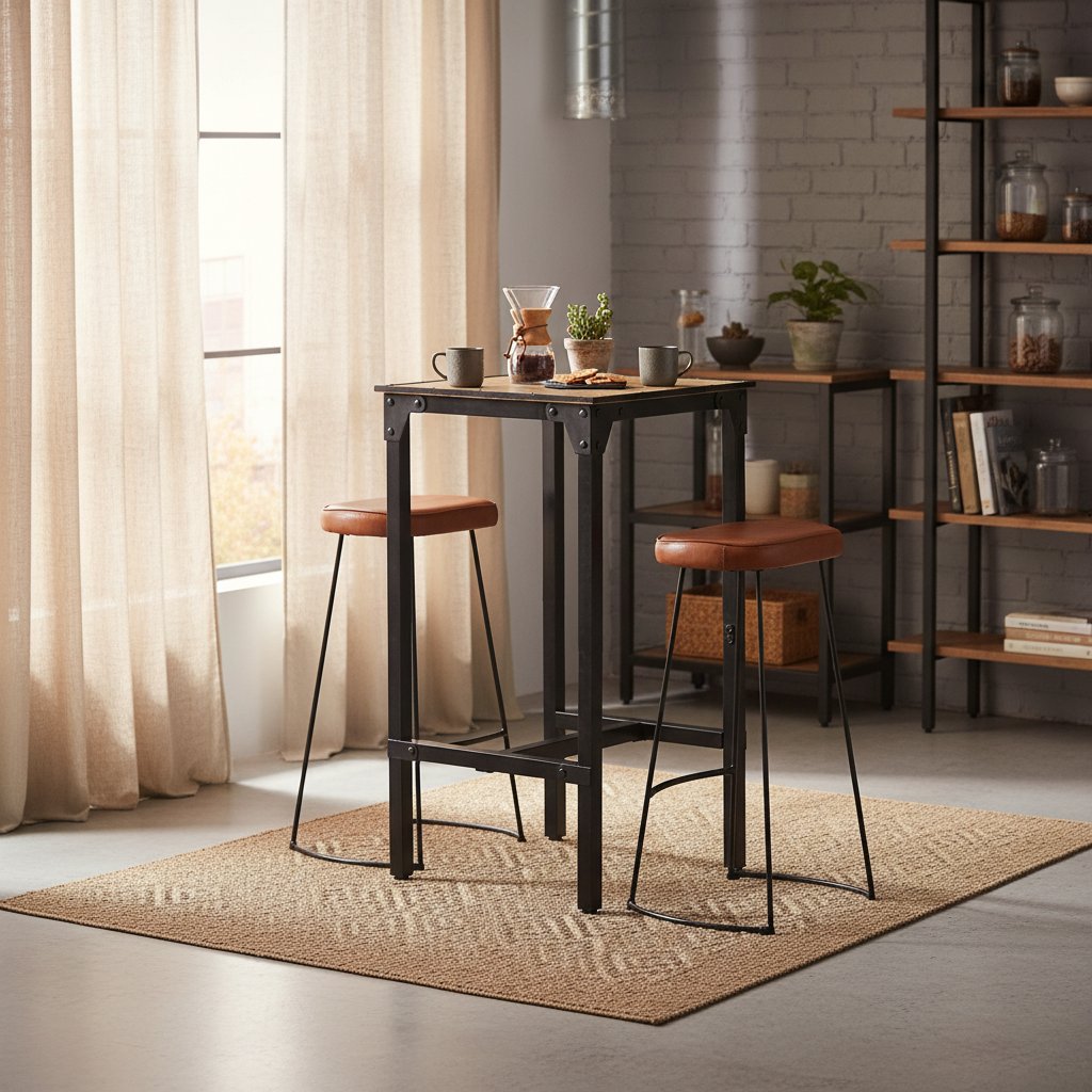 Ensemble Table de Bar Industrielle 2 Places