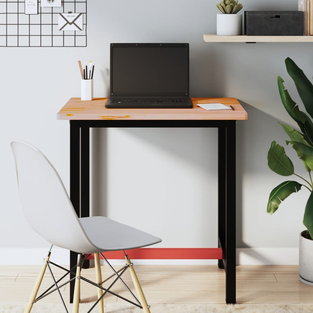 Établi 80X55X81,5 Cm Bois Massif De Hêtre Et Métal-1-80 x 55 x 81.5 cm-La-Fabrique-Industrielle