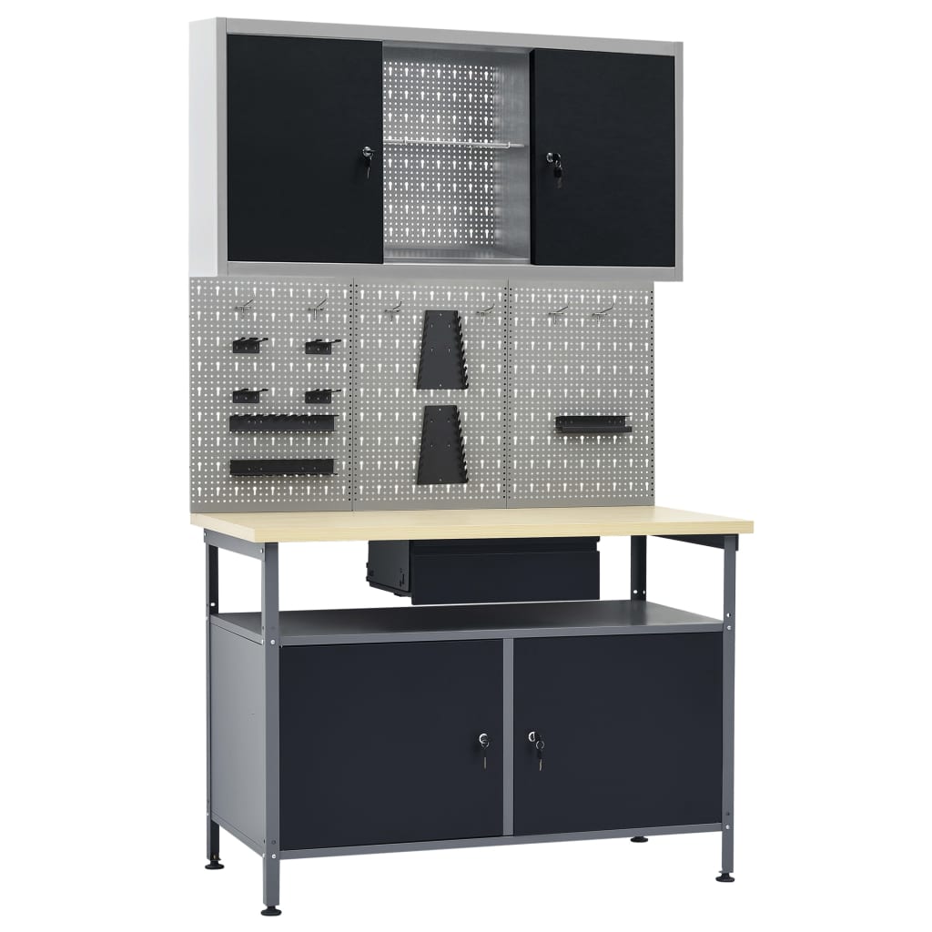 Établi Avec 3 Panneaux Muraux Et 1 Armoire-La-Fabrique-Industrielle