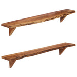 Étagère Murale Originale en Bois d'Acacia-2-110 x 20 x 18 cm-La-Fabrique-Industrielle