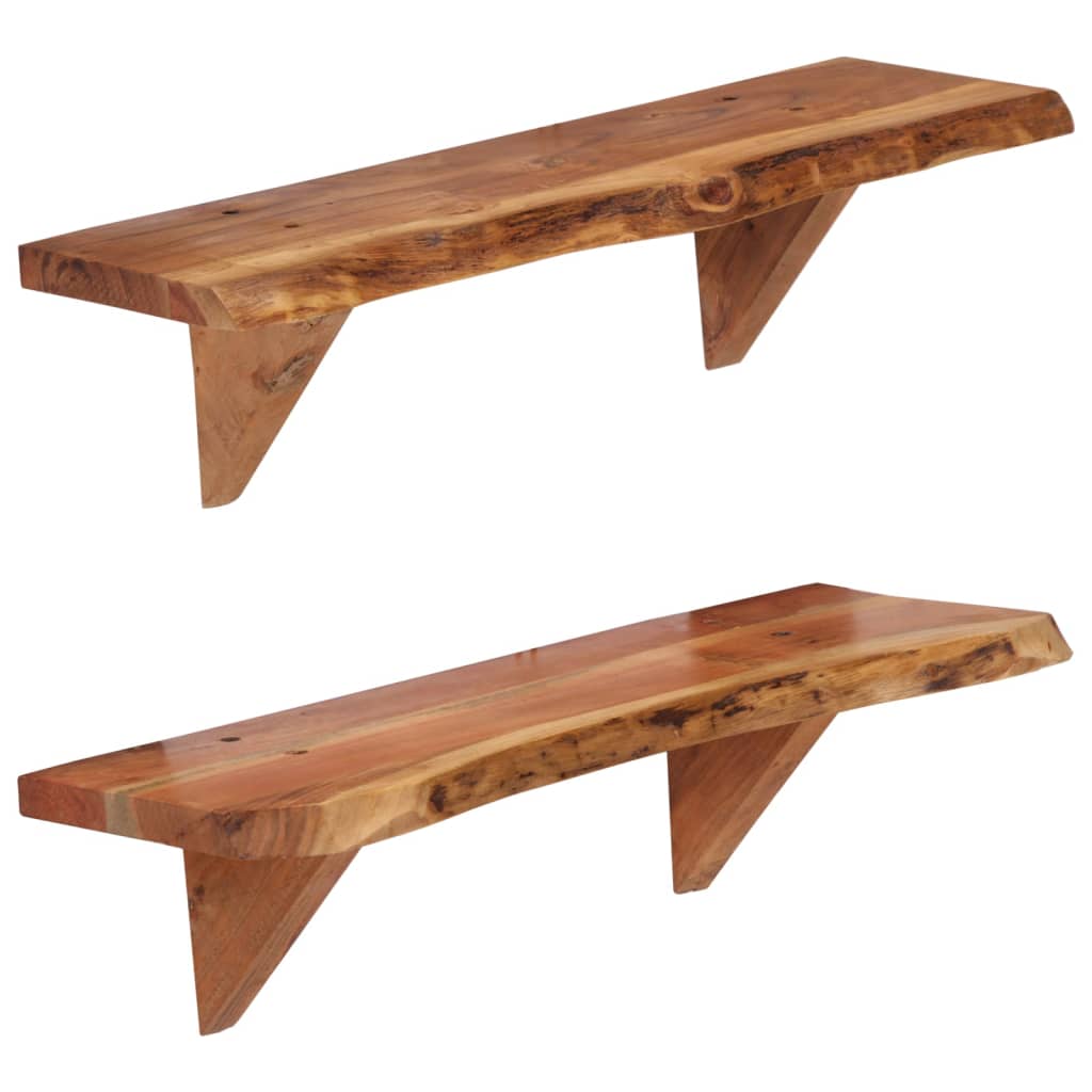 Étagère Murale Originale en Bois d'Acacia-2-60 x 20 x 18 cm-La-Fabrique-Industrielle