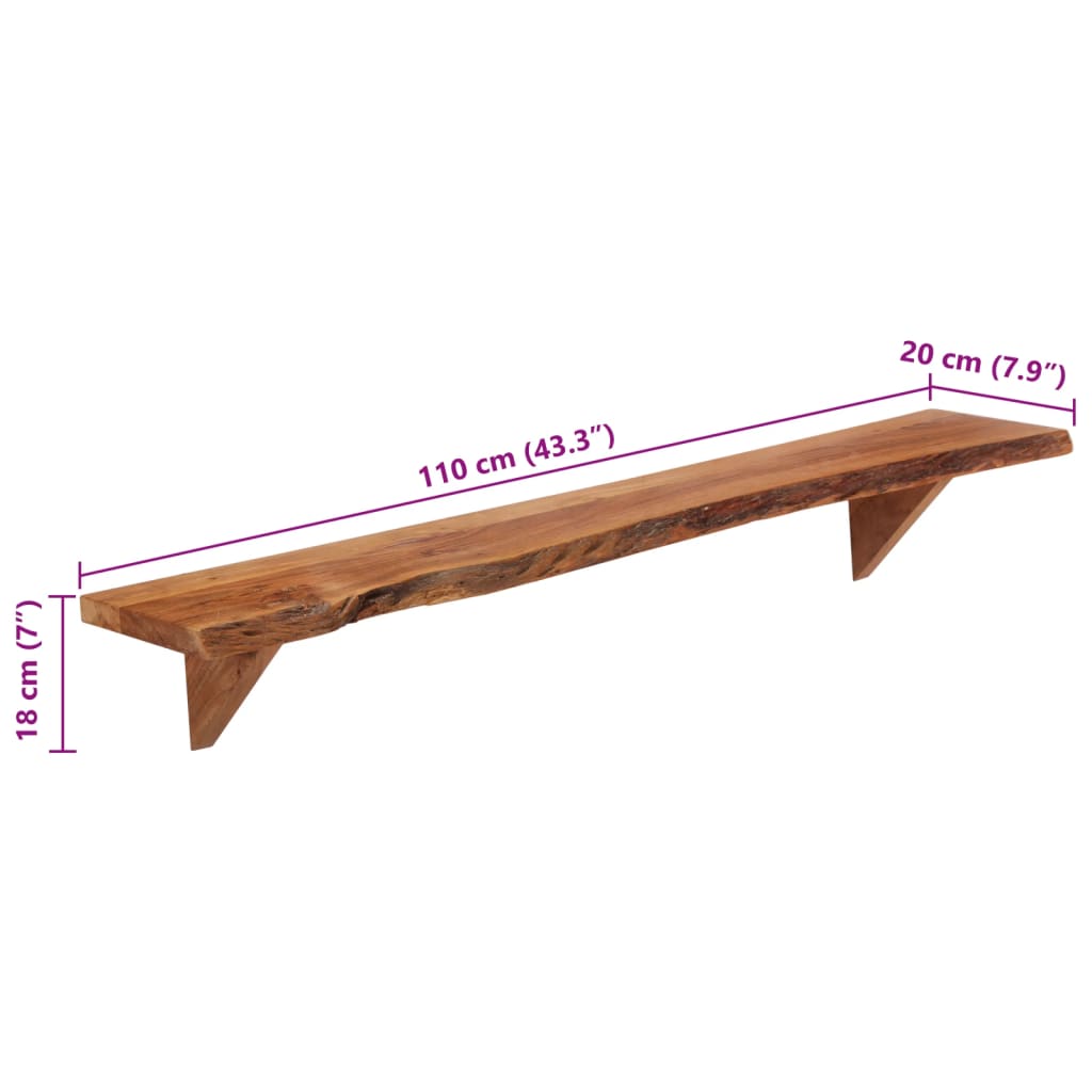 Étagère Murale Originale en Bois d'Acacia-La-Fabrique-Industrielle