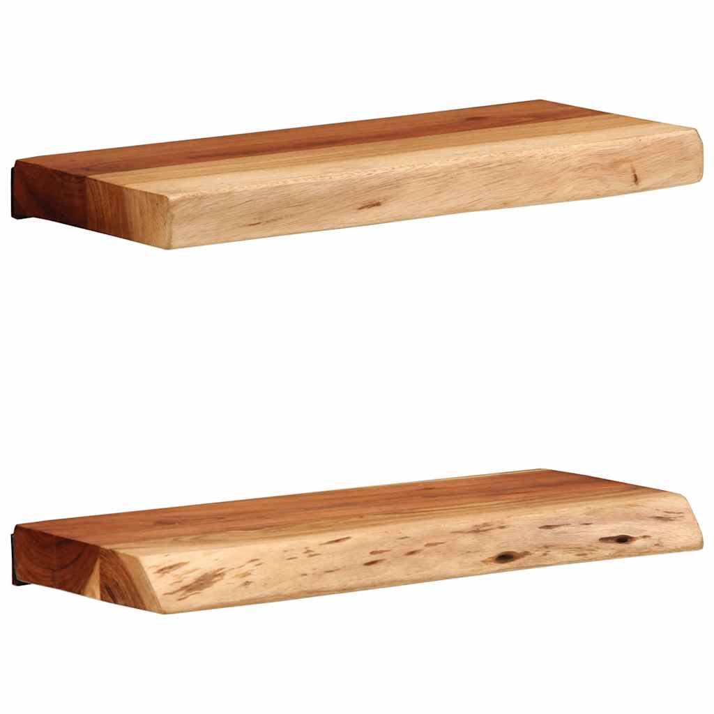 Étagère Murale en Bois Brut d'Acacia-1-40 x 20 x 3.5 cm-La-Fabrique-Industrielle