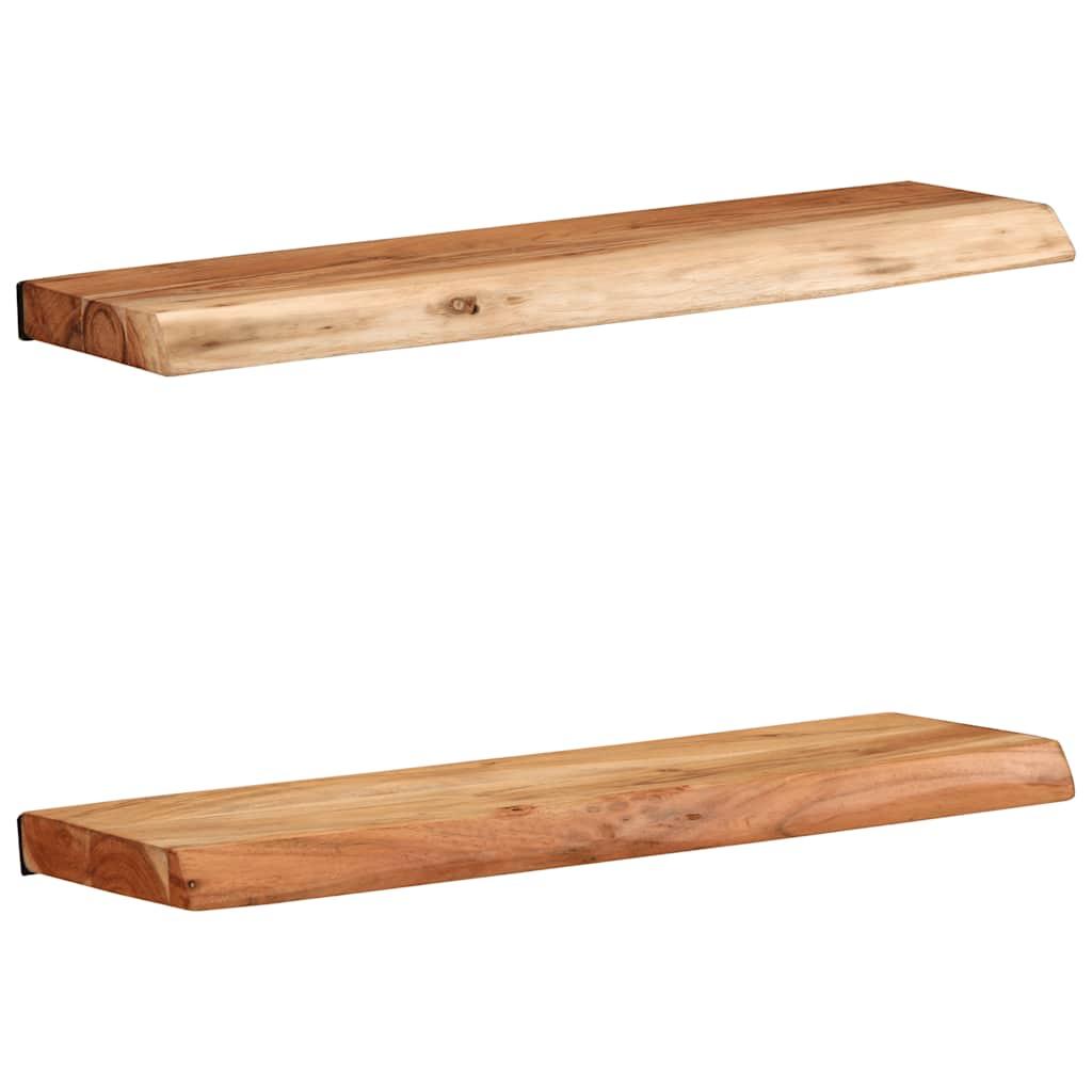 Étagère Murale en Bois Brut d'Acacia-1-60 x 20 x 3.5 cm-La-Fabrique-Industrielle