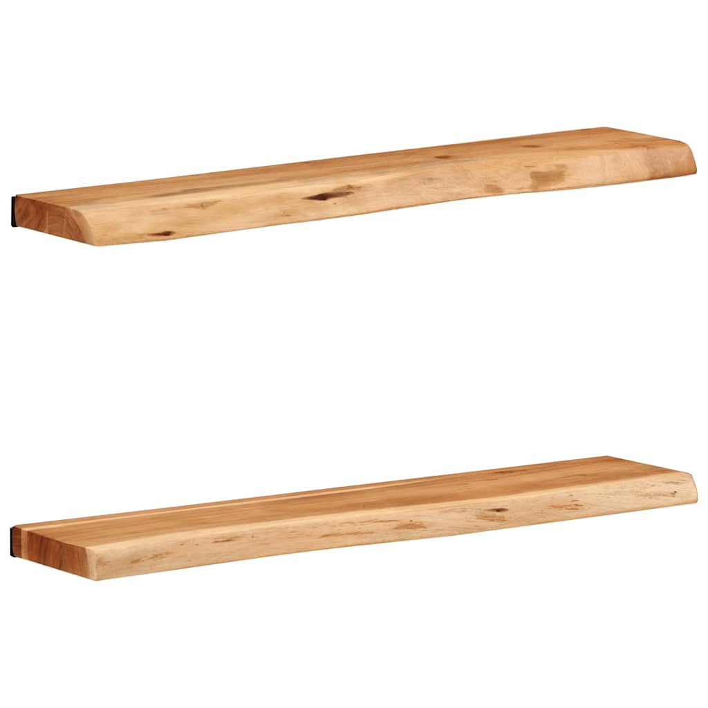 Étagère Murale en Bois Brut d'Acacia-1-80 x 20 x 3.5 cm-La-Fabrique-Industrielle