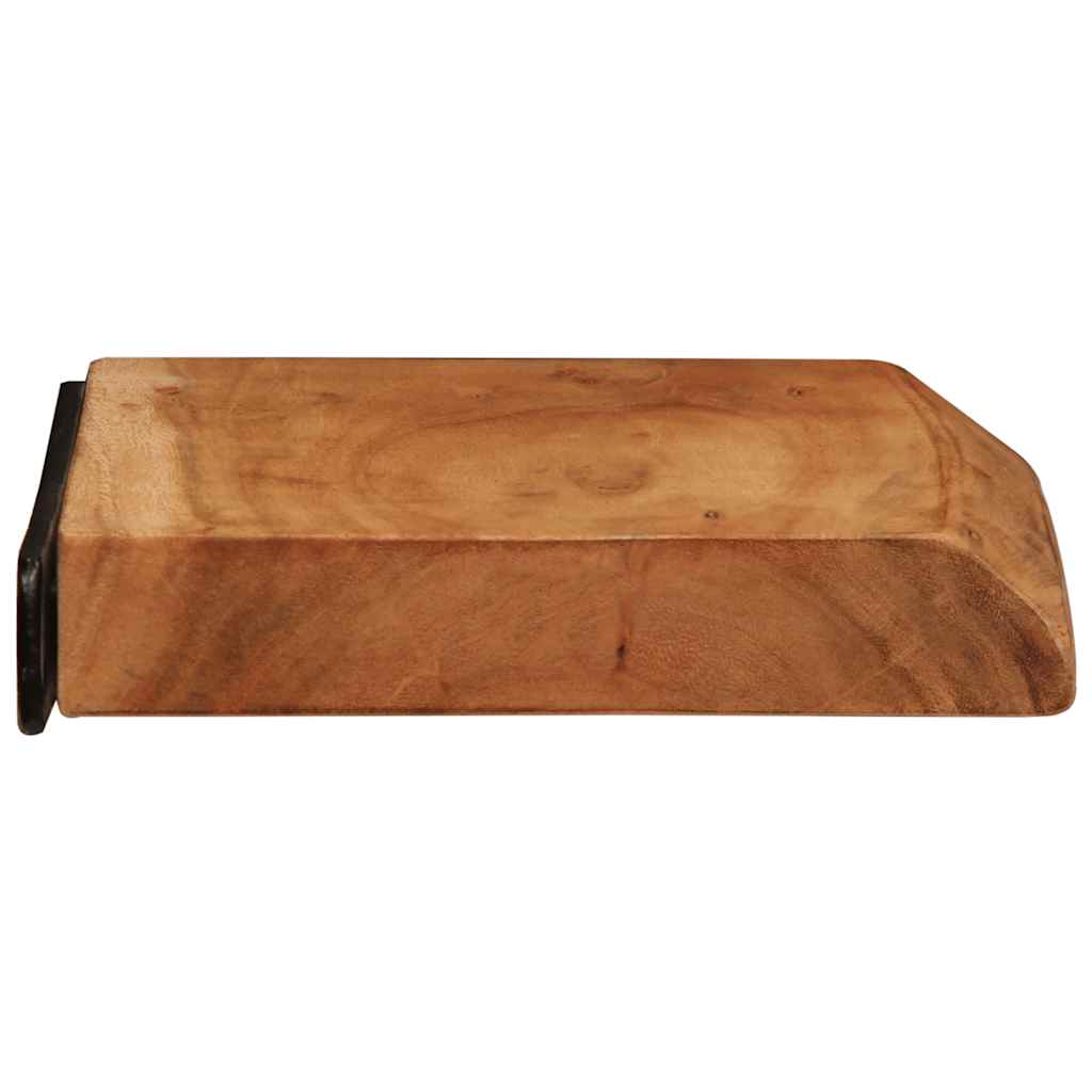 Étagère Murale en Bois Brut d'Acacia-La-Fabrique-Industrielle