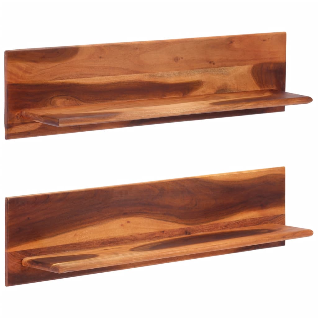 Étagère Murale en Bois Foncé d'Acacia-2-112 x 20 x 26 cm-La-Fabrique-Industrielle