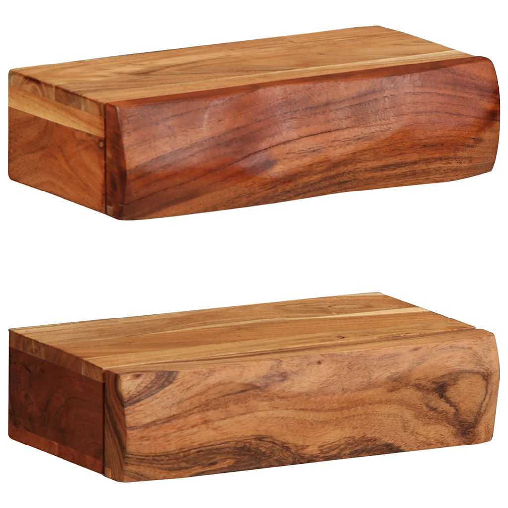 Étagère Murale en Bois Massif d'Acacia-1-30 x 17 x 8 cm-La-Fabrique-Industrielle