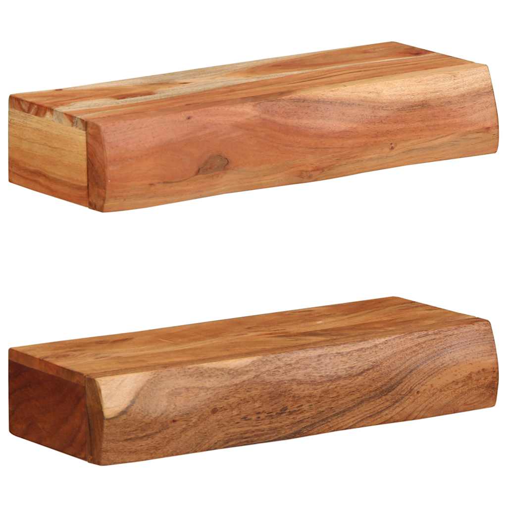 Étagère Murale en Bois Massif d'Acacia-1-40 x 17 x 8 cm-La-Fabrique-Industrielle