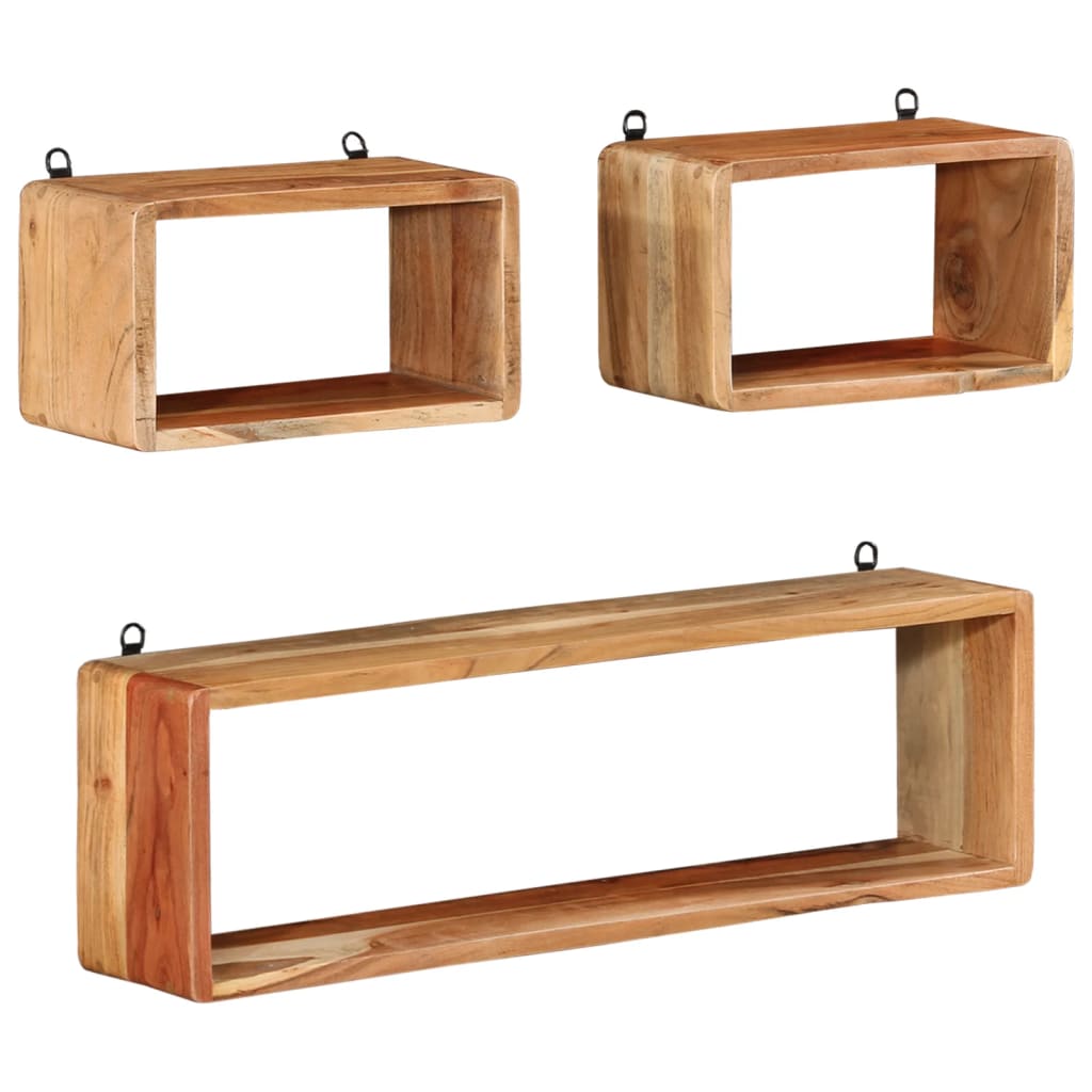 Étagère Murale en Bois Naturel de Manguier-Bois d'acacia massif-1-La-Fabrique-Industrielle