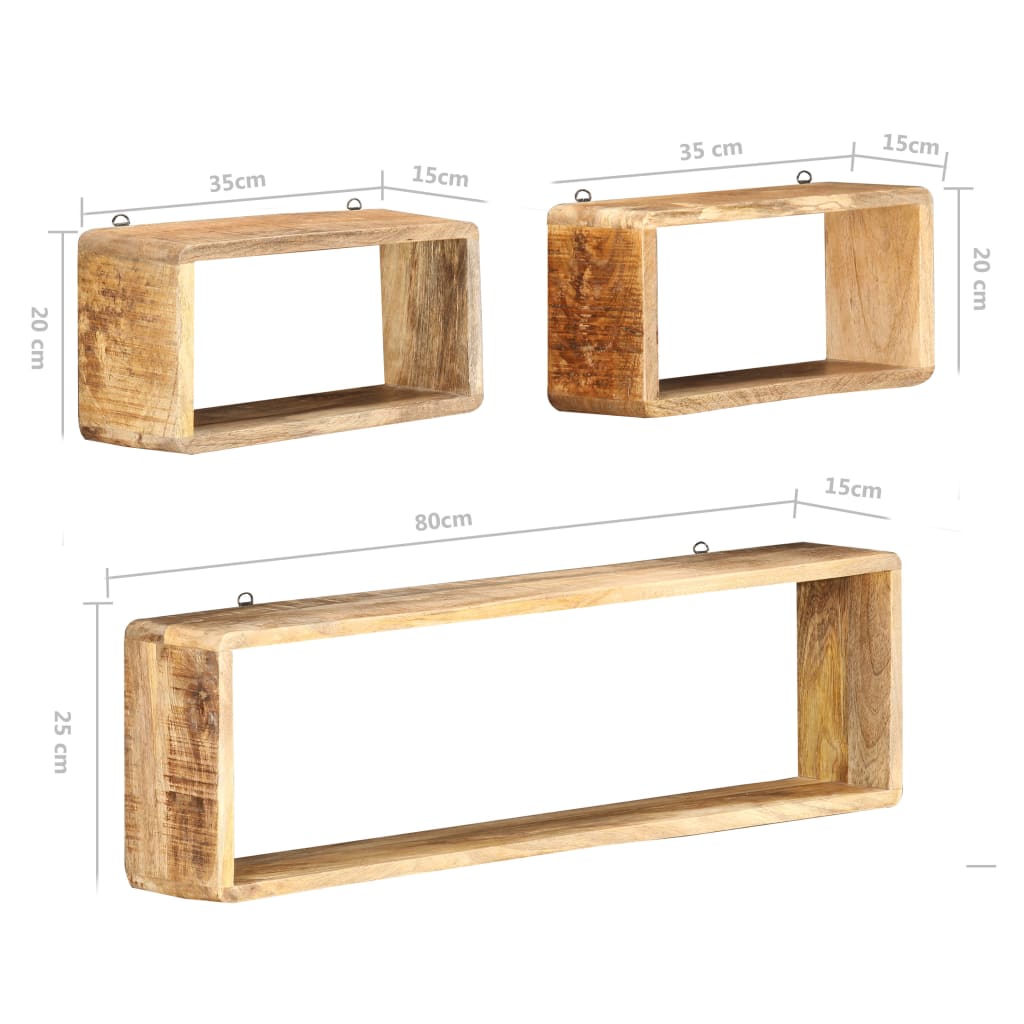 Étagère Murale en Bois Naturel de Manguier-La-Fabrique-Industrielle