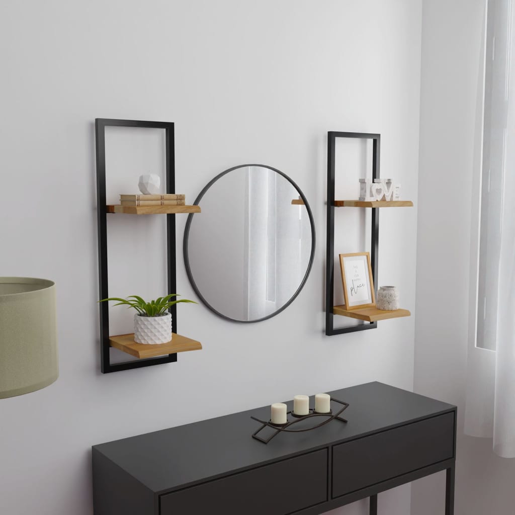 Étagère Murale en Bois et Acier Style Industriel-2-25 × 25 ×75 cm-La-Fabrique-Industrielle