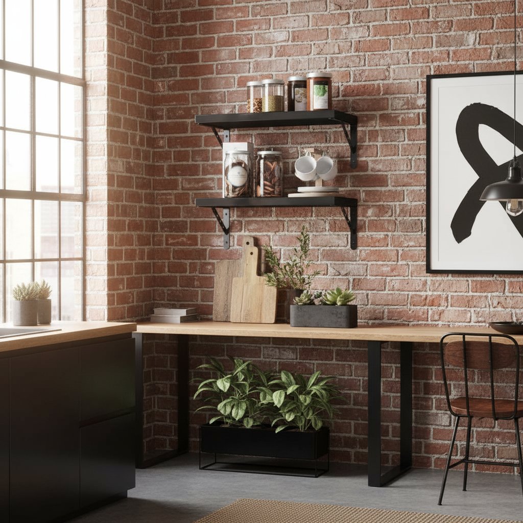 Étagère Murale en Acier Inoxydable Élégant