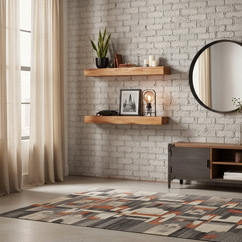 Étagère Murale en Bois Massif d'Acacia