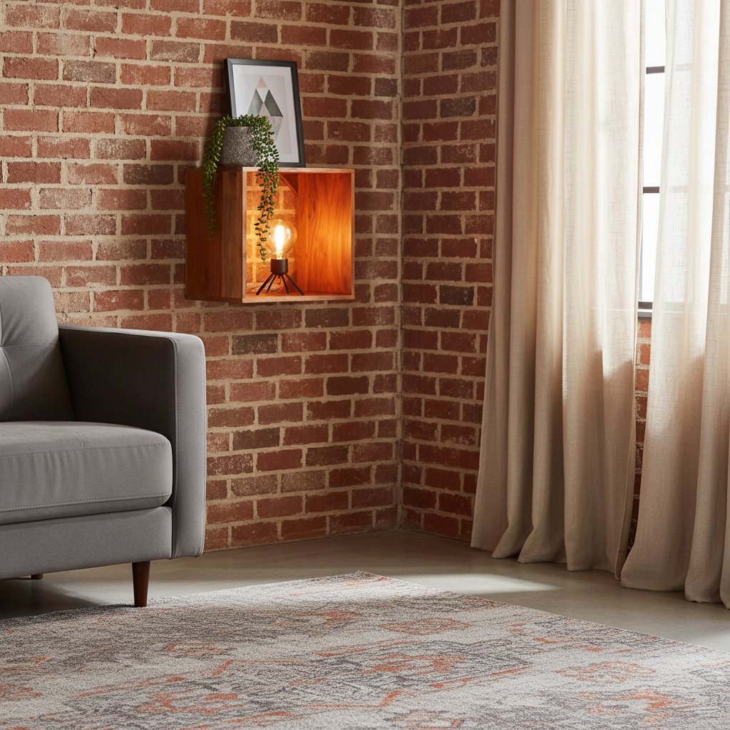 Étagère Murale en Bois d'Acacia Indus