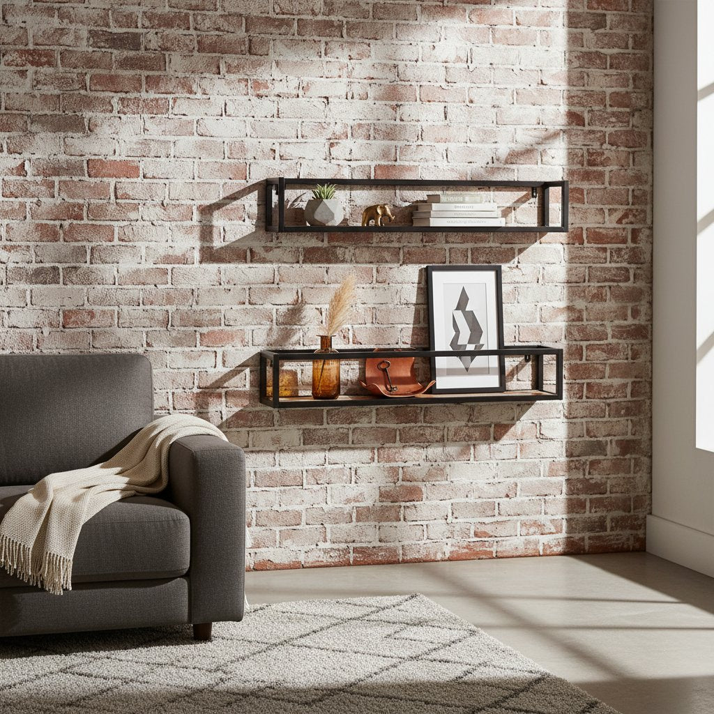 Étagère Murale en Métal Industriel
