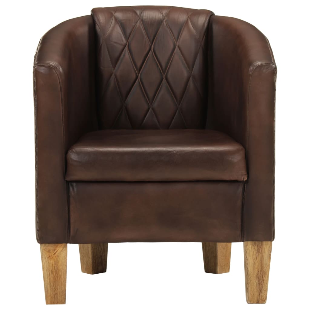 Fauteuil Cabriolet Moderne en Cuir Véritable-La-Fabrique-Industrielle