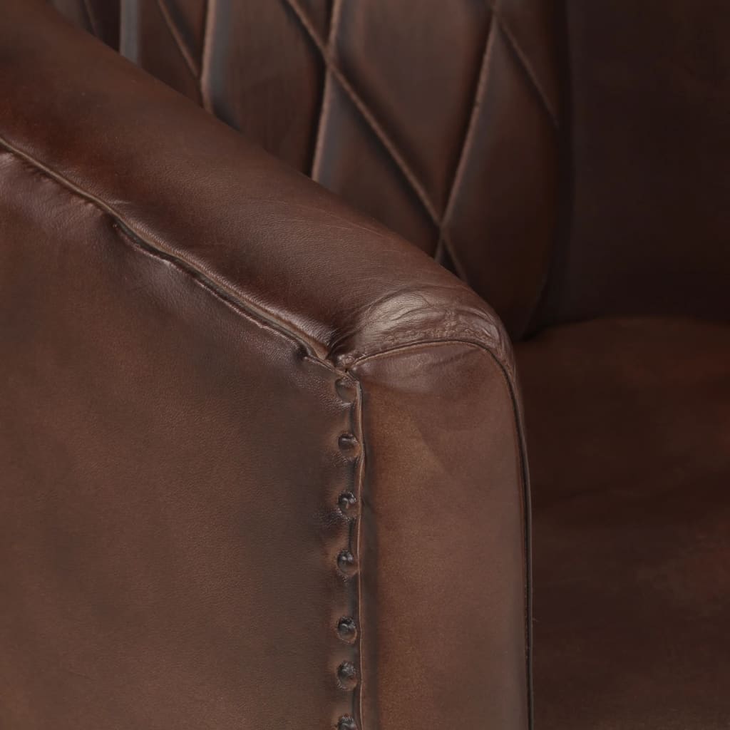 Fauteuil Cabriolet Moderne en Cuir Véritable-La-Fabrique-Industrielle