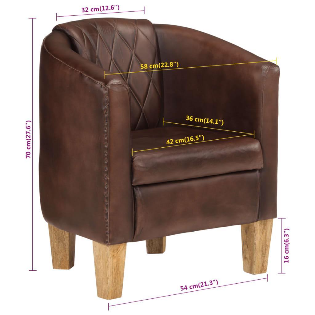Fauteuil Cabriolet Moderne en Cuir Véritable-La-Fabrique-Industrielle